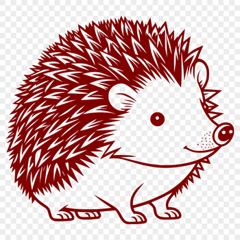 An SVG design featuring a realistic hedgehog illustration for commercial or personal projects.