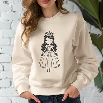 Illustration of a girl princess created as an SVG file.