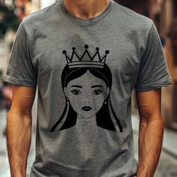 A royalty-inspired illustration of a young girl in a regal setting.