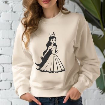 A young female princess character in a traditional regal setting.