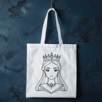A female character wearing a crown and dress.
