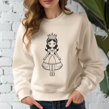 Female royalty character clip art in vector format.