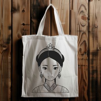 A vector illustration of a young female princess in a regal outfit.