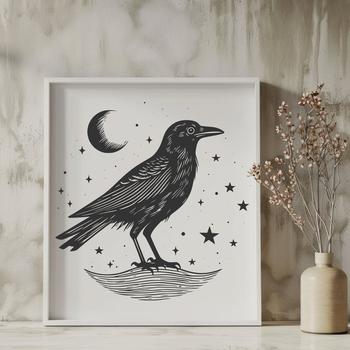 Artistic Raven - SVG Format