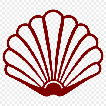 A detailed illustration of a seashell, suitable for vector design and cutting machine applications.