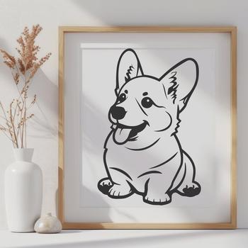 Beautiful Corgi In SVG & PNG