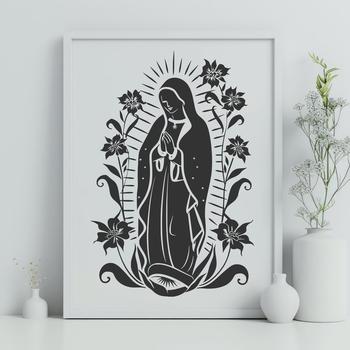 Beautiful Our Lady Of Guadalupe In PDF & PNG