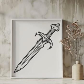 A gothic-style illustration of a witch holding a dagger, evoking the spirit of Halloween magic.