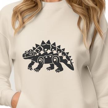 A prehistoric dino in full body pose, designed as vector art for digital and craft use.