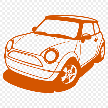 A detailed illustration of a car in vector format.