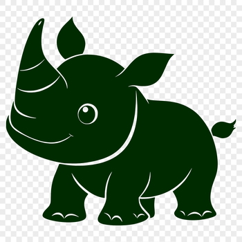 A detailed illustration of a rhino, suitable for vector art and design projects.