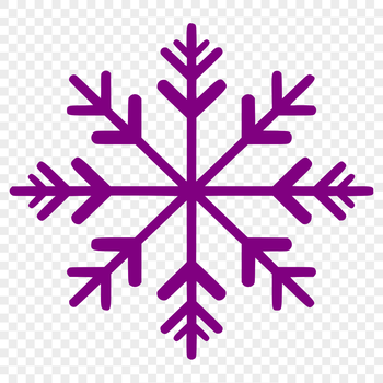 Delicate six-pointed snowflake design in vector format, perfect for winter and Christmas projects.