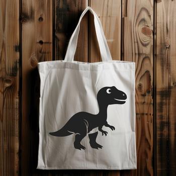 A prehistoric baby dinosaur with a full body outline in vector design.