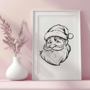 Unique Father Christmas Printable Artwork