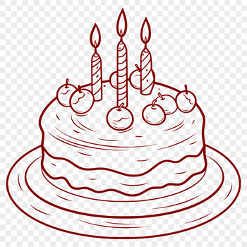 A colorful illustration of a birthday cake with candles on top, suitable for vector design projects.