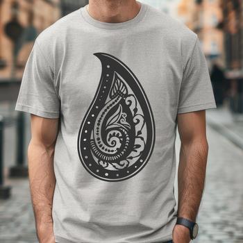 A traditional ornate paisley shape used as a decorative embellishment in various designs.