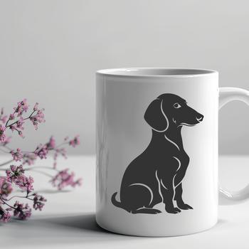 Stunning Sitting Dachshund Vector Craft File