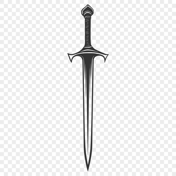 A high-resolution vector illustration of a medieval-style sword.