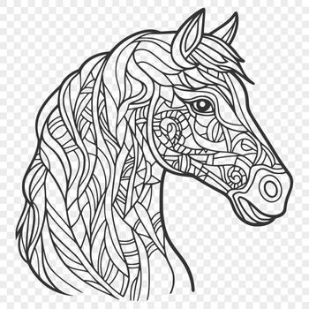 Beautiful Horse Digital Drawing In PDF For Free Download