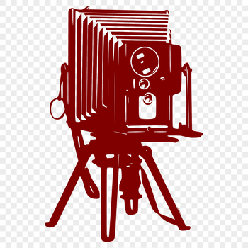 A digital camera icon represented as a stylized vector graphic.