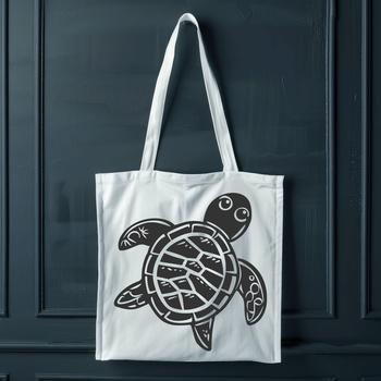 A graphic representation of a marine animal, showcasing the distinctive features of a sea turtle.