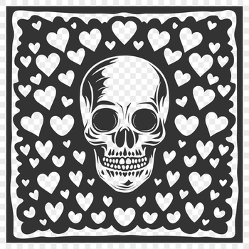 A stylized illustration of a human skull with detailed features, suitable for vector art and design projects.