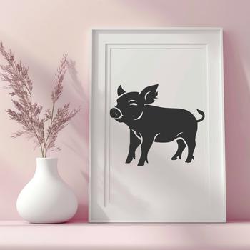 Artistic Pig Clip Art