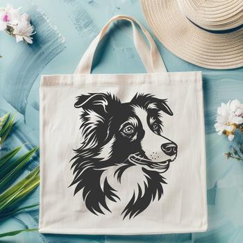 Beautiful Australian Shepherd In SVG