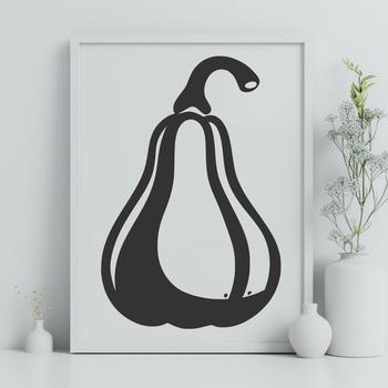 A vector illustration of a ripe squash, suitable for various design applications.