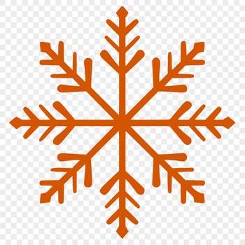 A simple winter design featuring a delicate snowflake created as a vector graphic.