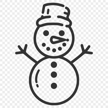 Beautiful Snowman SVG