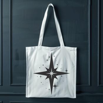 A single-pointed five-petaled star symbol in vector design format.