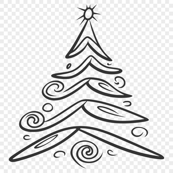 Unique Christmas Tree Clipart