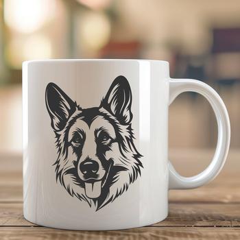 Unique German Shepherd Vector Illustration