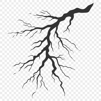 A stylized illustration of a bolt of lightning set against a clean background.