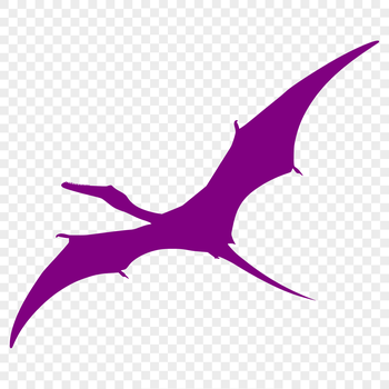A prehistoric Pteranodon standing in full body silhouette against a neutral background.