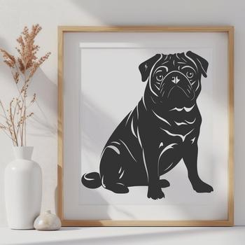 Artistic Pug - PNG Format