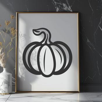 Artistic Pumpkin In SVG & PNG