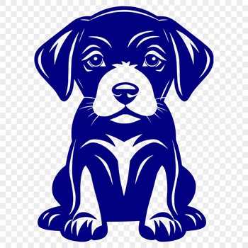 A full-body illustration of a Labrador Retriever sitting on its haunches, suitable for vector art designs.