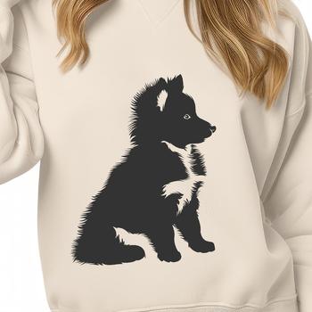 A portrait of a sitting Shetland sheepdog with distinctive facial features, showcasing the breed's characteristics.