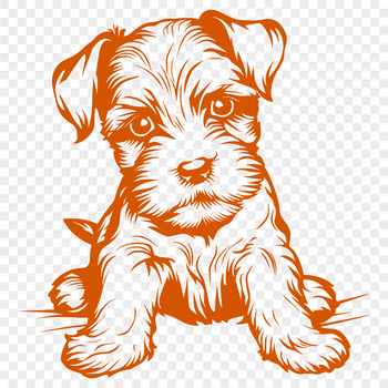 A detailed illustration of a Miniature Schnauzer sitting in a full body pose, suitable for use as clip art or vector design.