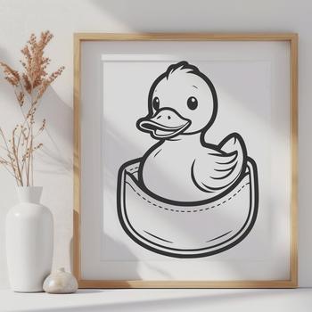 A waterfowl bird, a common duck species, designed as a vector image.