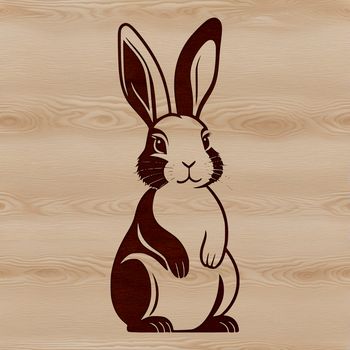 An SVG icon of a cute rabbit in a resting position, ideal for use in graphic design projects.