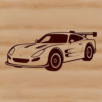 A detailed illustration of a high-performance vehicle designed for speed.