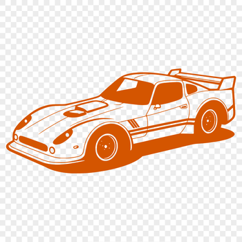 A sleek racing car design, perfect for cutting out with a Cricut or laser cutter.