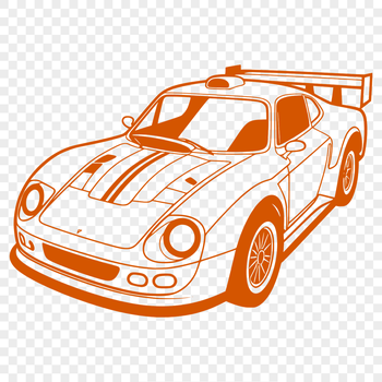 A high-performance racing car in vector format, suitable for cutting machines like Cricut or laser cutters.
