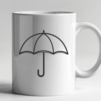 Illustrated umbrella icon with a simple design, suitable for vector graphics.