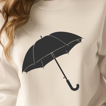 Vector illustration of a colorful umbrella with a bold design