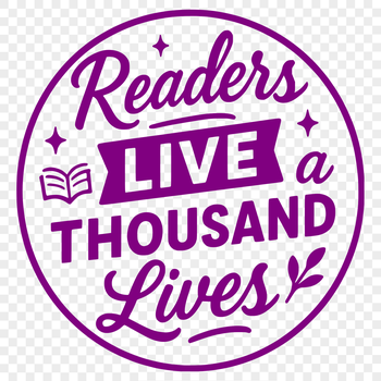 A simple vector illustration of a person reading a book with inspirational quotes surrounding them.