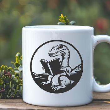 Stunning Dinosaur Reading A Book